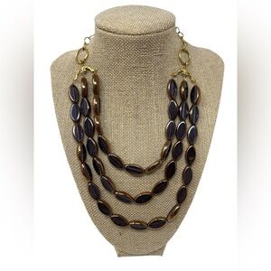 Tiered Lenora Dame Purple and Copper Necklace